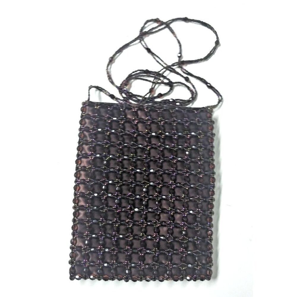 Valerie Stevens Beaded Purse Brown evening bag Crossbody bag Formal prom